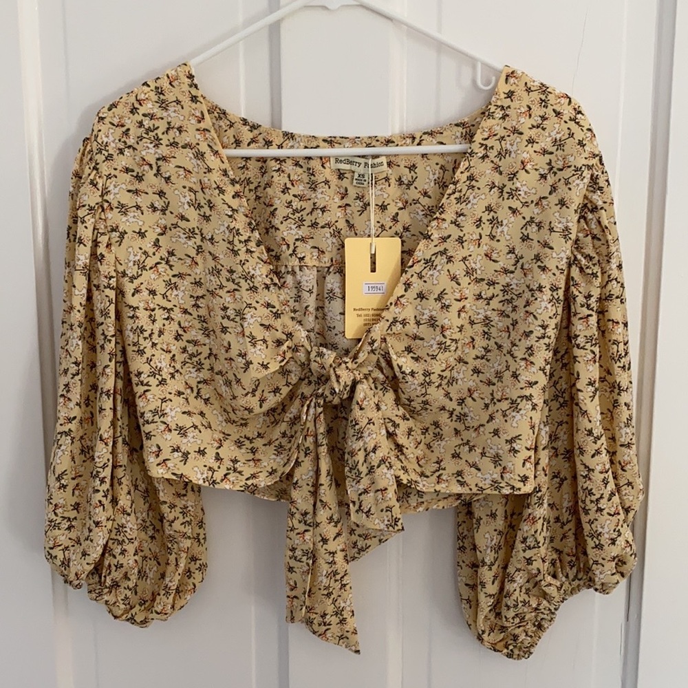 Floral Tie-Front Top